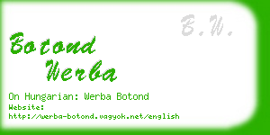 botond werba business card